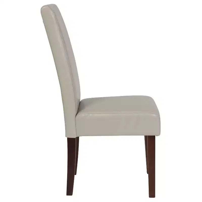Chaise de salle à manger d'appoint Parsons à dossier en panneau de style Mid-Century Merrick Lane - Lot de 6