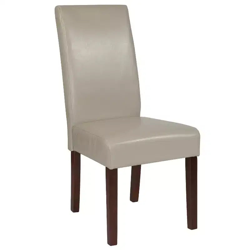 Chaise de salle à manger d'appoint Parsons à dossier en panneau de style Mid-Century Merrick Lane - Lot de 6