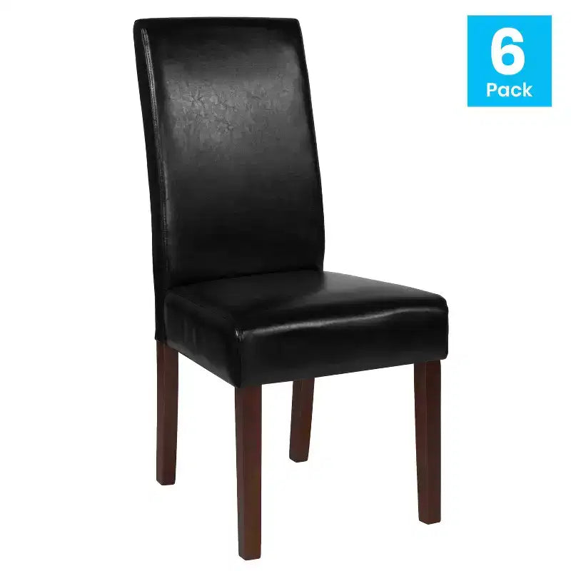 Chaise de salle à manger d'appoint Parsons à dossier en panneau de style Mid-Century Merrick Lane - Lot de 6