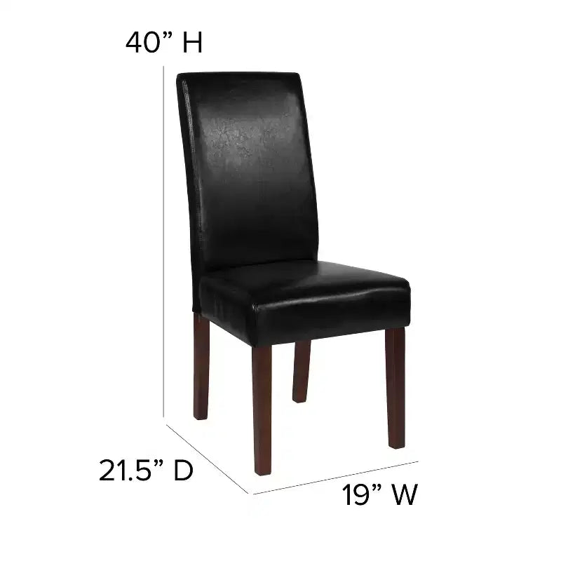 Chaise de salle à manger d'appoint Parsons à dossier en panneau de style Mid-Century Merrick Lane - Lot de 6