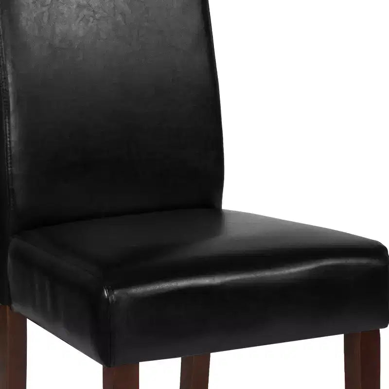 Chaise de salle à manger d'appoint Parsons à dossier en panneau de style Mid-Century Merrick Lane - Lot de 6