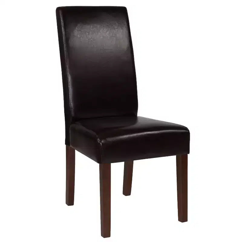 Chaise de salle à manger d'appoint Parsons à dossier en panneau de style Mid-Century Merrick Lane - Lot de 6
