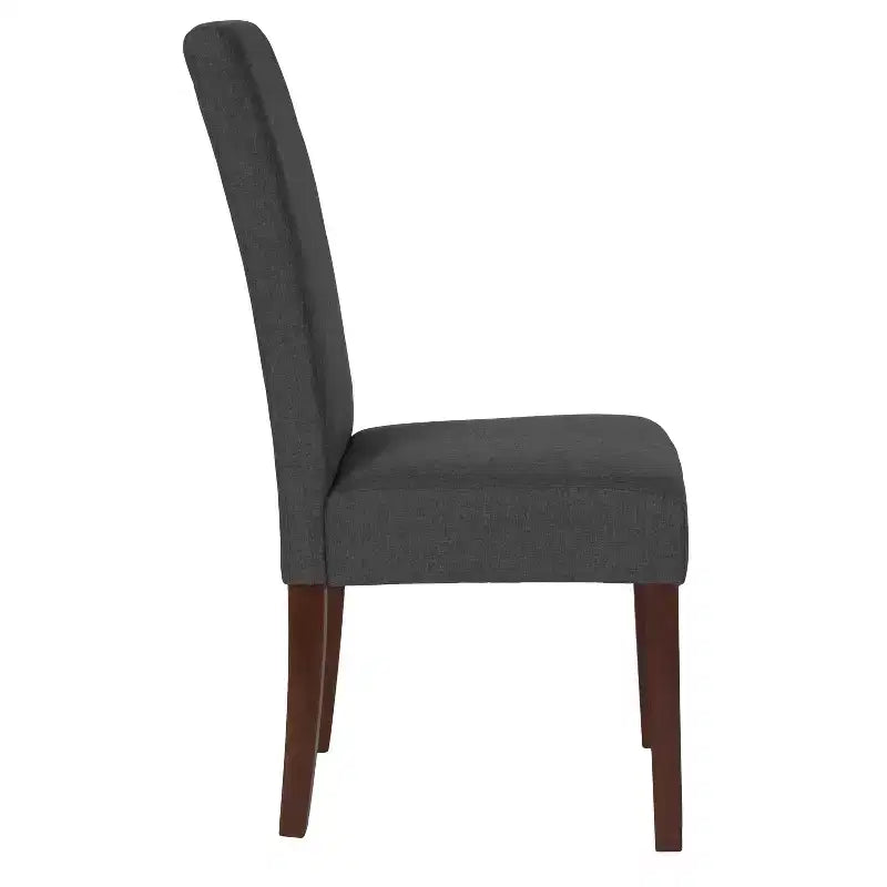 Chaise de salle à manger d'appoint Parsons à dossier en panneau de style Mid-Century Merrick Lane - Lot de 6