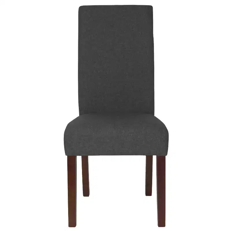 Chaise de salle à manger d'appoint Parsons à dossier en panneau de style Mid-Century Merrick Lane - Lot de 6