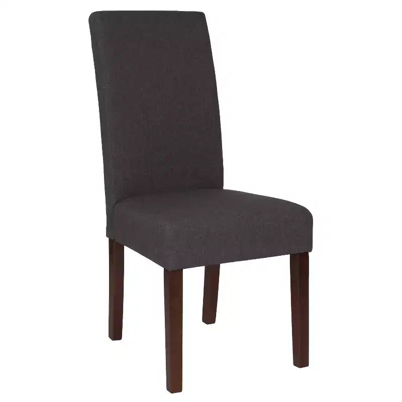 Chaise de salle à manger d'appoint Parsons à dossier en panneau de style Mid-Century Merrick Lane - Lot de 6