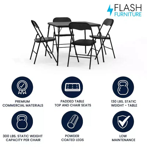 Ensemble table et 4 chaises pliantes Flash Furniture