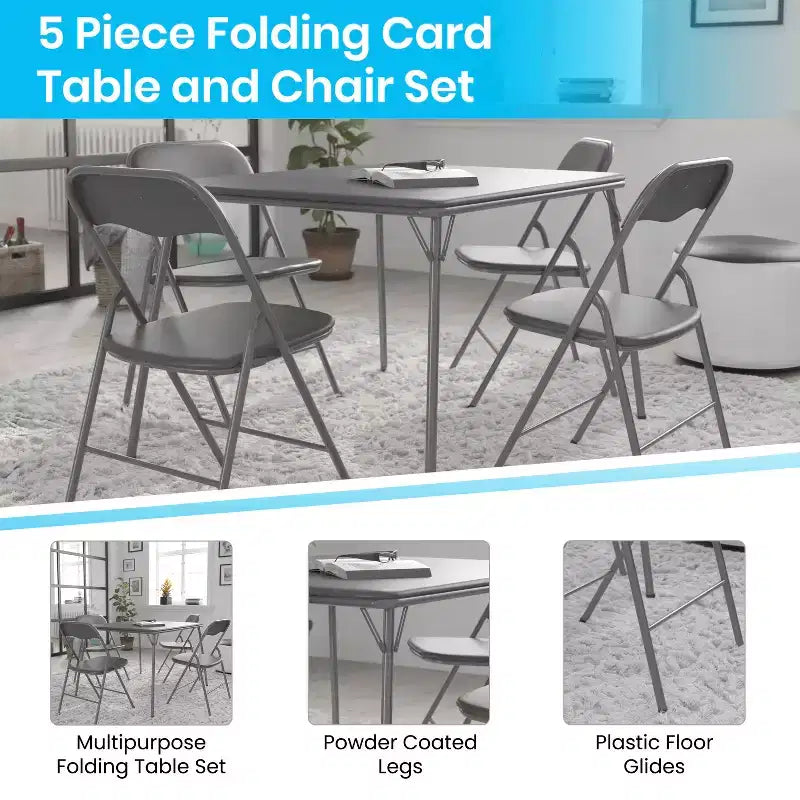 Ensemble table et 4 chaises pliantes Flash Furniture
