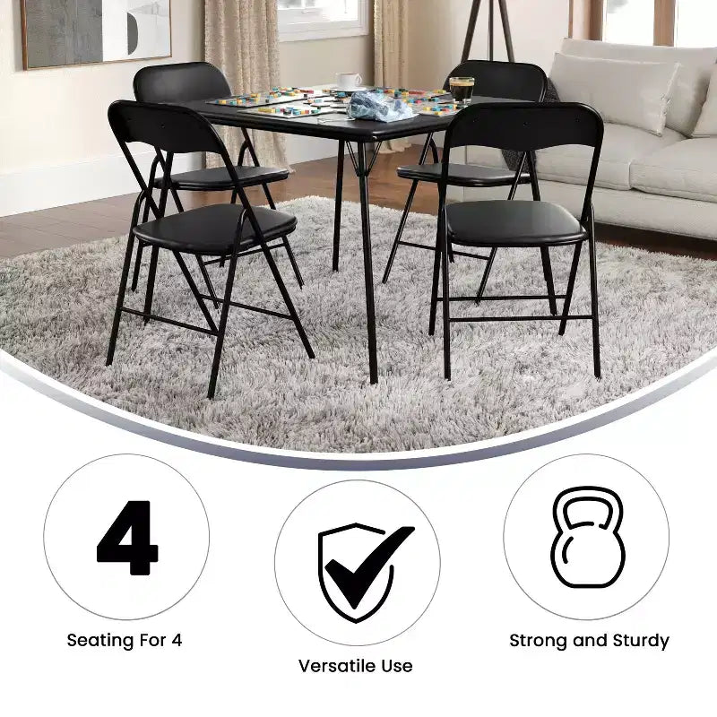 Ensemble table et 4 chaises pliantes Flash Furniture