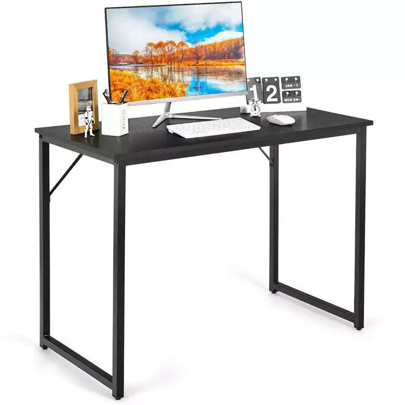 Costway Bureau Informatique Table d'Étude Poste de Travail pour Ordinateur Portable Maison Bureau