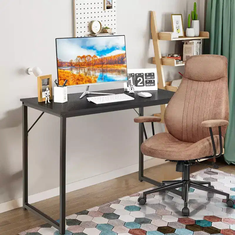 Costway Bureau Informatique Table d'Étude Poste de Travail pour Ordinateur Portable Maison Bureau