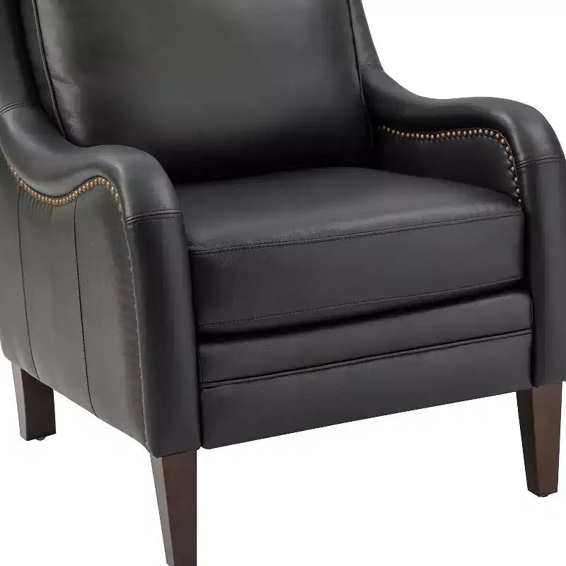 Lot de 2 fauteuils en cuir véritable Regina de 70 cm de large avec coussins amovibles et accoudoirs anglais | ART OF LIVING DESIGNS