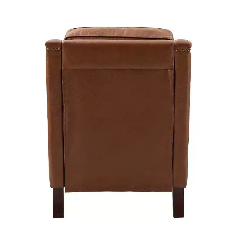 Lot de 2 fauteuils en cuir véritable Regina de 70 cm de large avec coussins amovibles et accoudoirs anglais | ART OF LIVING DESIGNS
