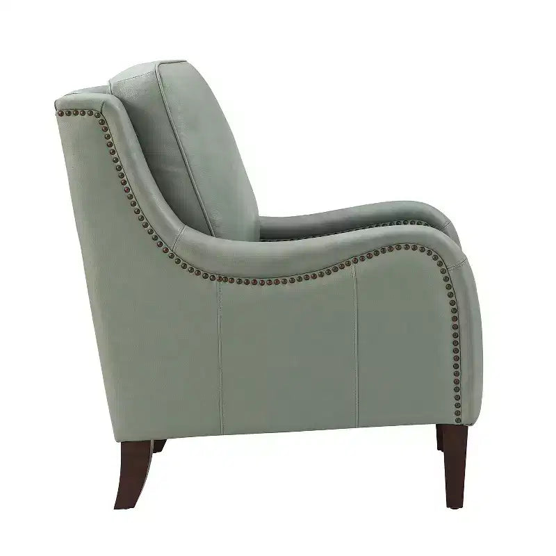 Lot de 2 fauteuils en cuir véritable Regina de 70 cm de large avec coussins amovibles et accoudoirs anglais | ART OF LIVING DESIGNS