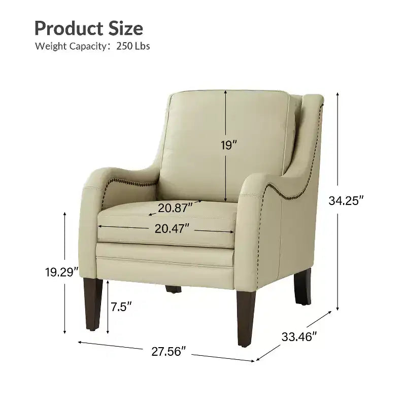 Lot de 2 fauteuils en cuir véritable Regina de 70 cm de large avec coussins amovibles et accoudoirs anglais | ART OF LIVING DESIGNS