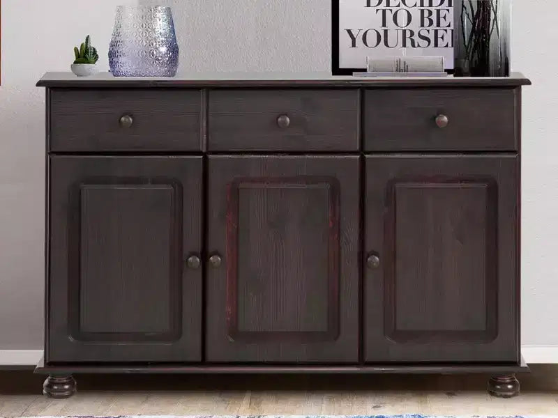 RealRooms Chester Sideboard avec 3 tiroirs et 2 placards