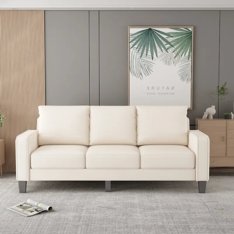 3-Seat Sofa with Storage | Beige / Grey / Grey & Black | Fabric