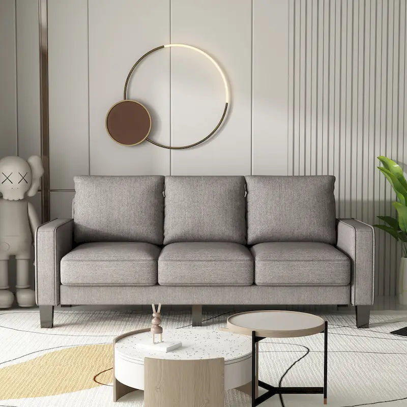 3-Seat Sofa with Storage | Beige / Grey / Grey & Black | Fabric