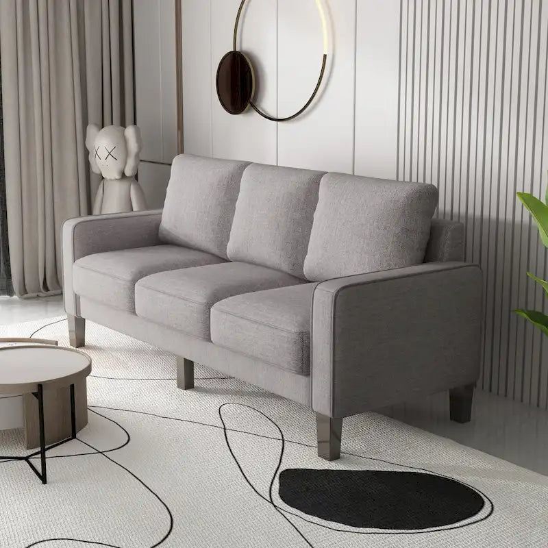 3-Seat Sofa with Storage | Beige / Grey / Grey & Black | Fabric