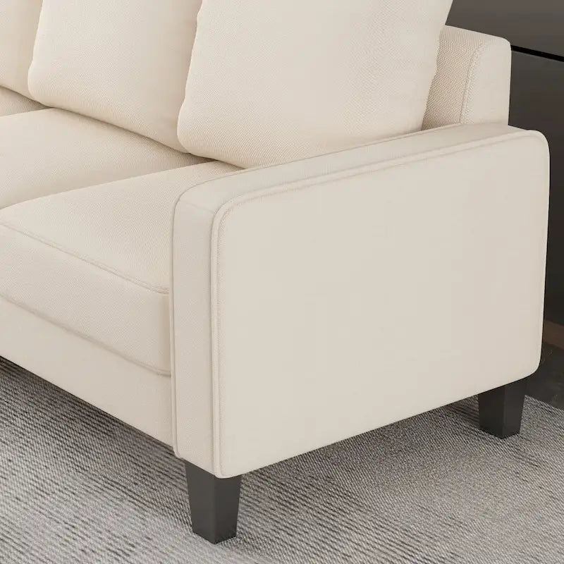 3-Seat Sofa with Storage | Beige / Grey / Grey & Black | Fabric