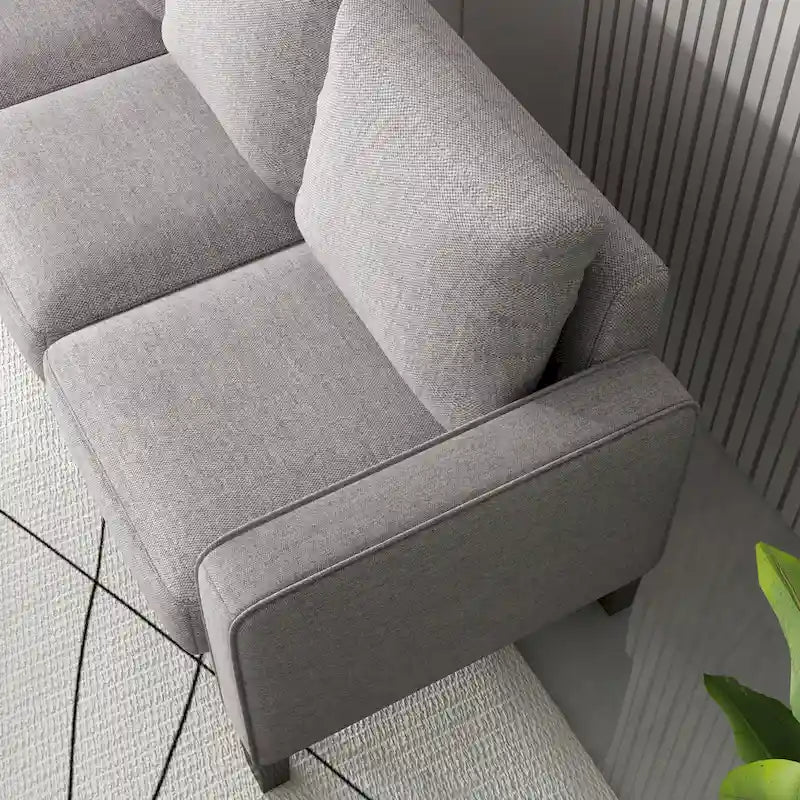 3-Seat Sofa with Storage | Beige / Grey / Grey & Black | Fabric