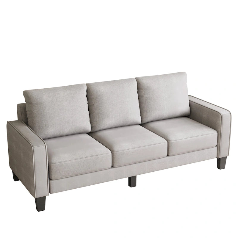 3-Seat Sofa with Storage | Beige / Grey / Grey & Black | Fabric