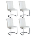 Somette Alisha Channel Back Cantilever Side Chair, Set of 4