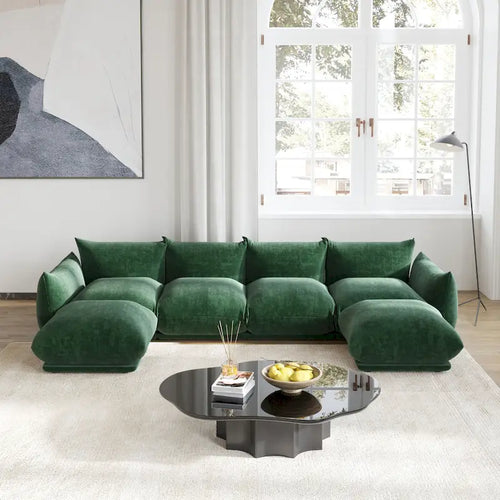 U-Shape Modular Sofa Chenille Sectional Couch