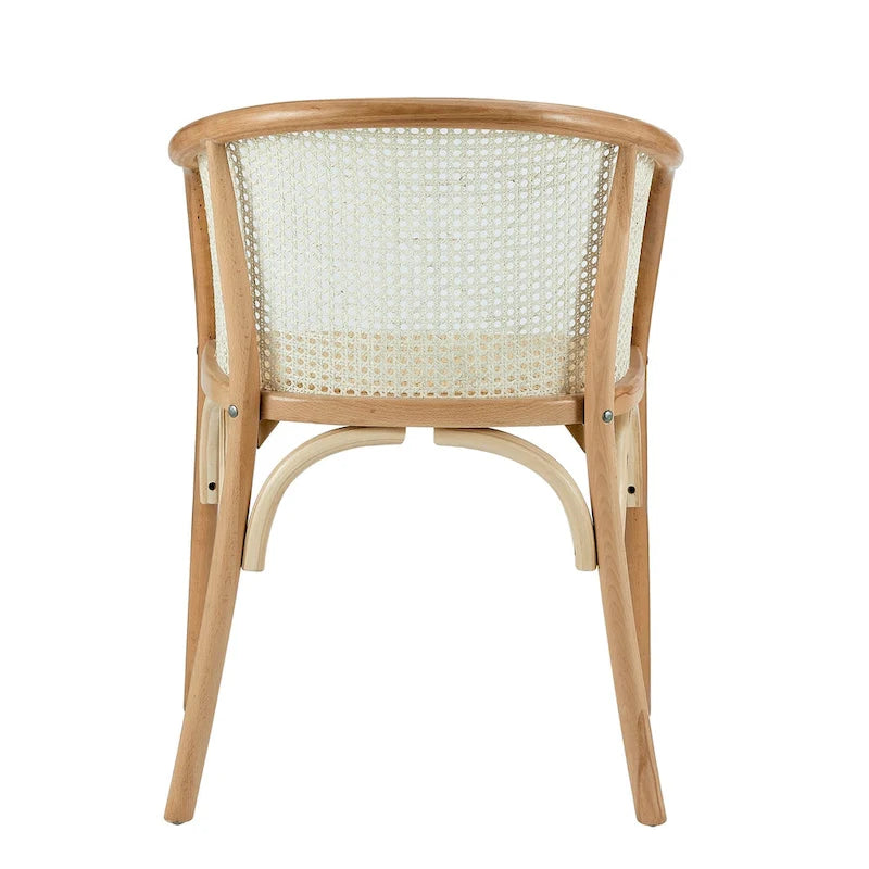 Natural Armchair, Cane Back & Rattan Seat, Seats 1