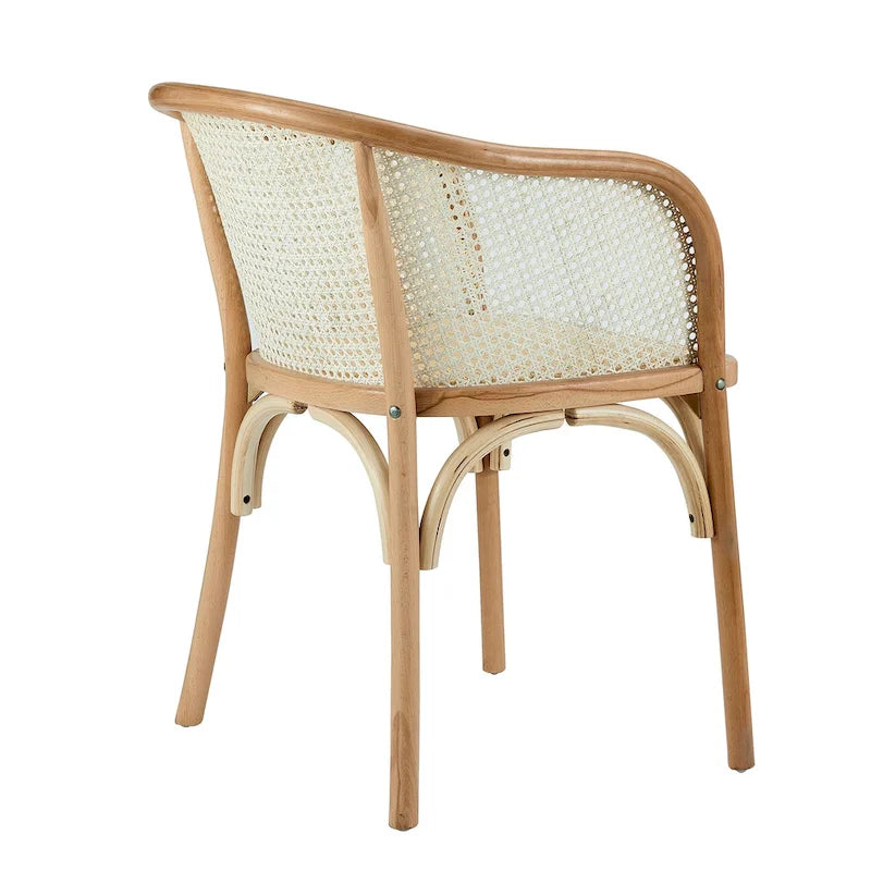 Natural Armchair, Cane Back & Rattan Seat, Seats 1