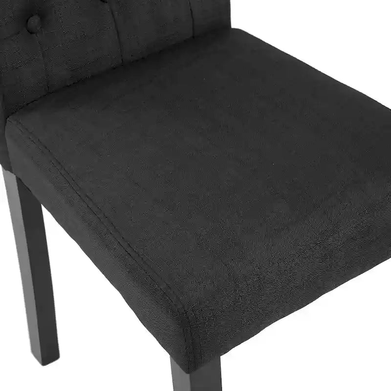 Charcoal / Grey / Beige Button-Tufted Parson Dining Chair, Set of 2