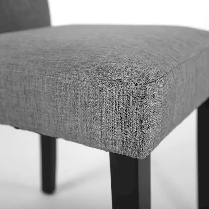 Charcoal / Grey / Beige Button-Tufted Parson Dining Chair, Set of 2