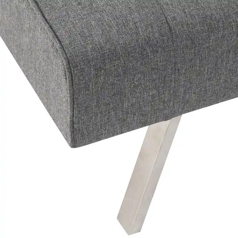 Multi-Color Tufted Split-Back Futon Sofa Bed, Chrome Legs, Seats 1–2