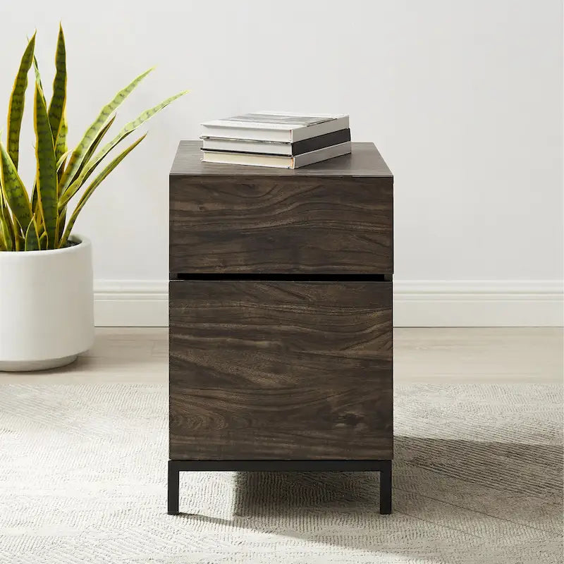 Brown Ash 2-Drawer File Cabinet – Legal Size