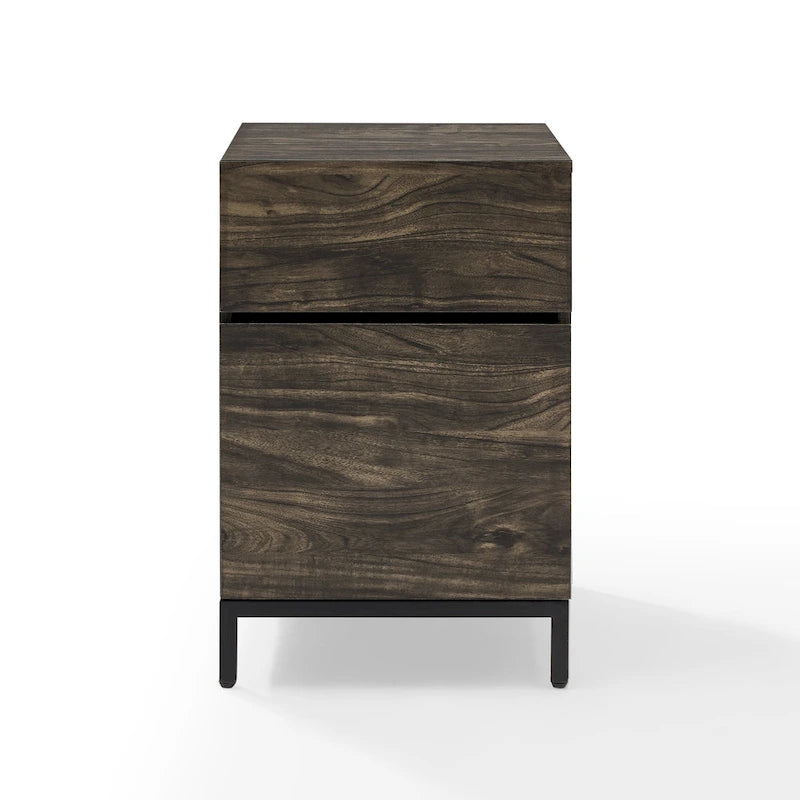 Brown Ash 2-Drawer File Cabinet – Legal Size