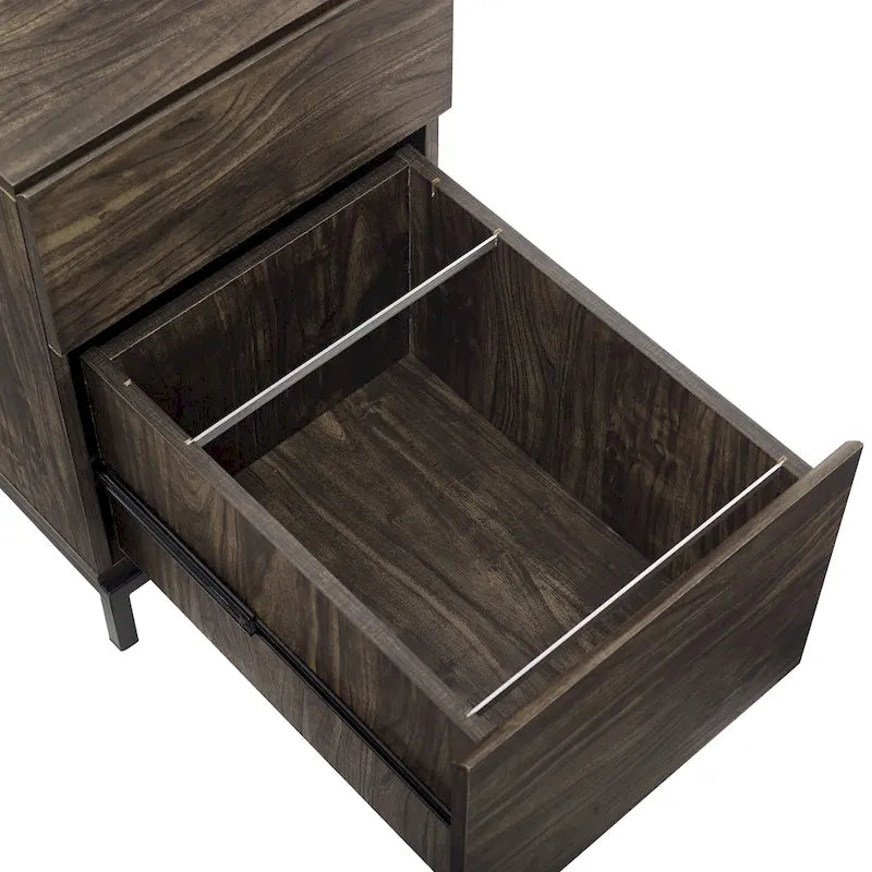 Brown Ash 2-Drawer File Cabinet – Legal Size