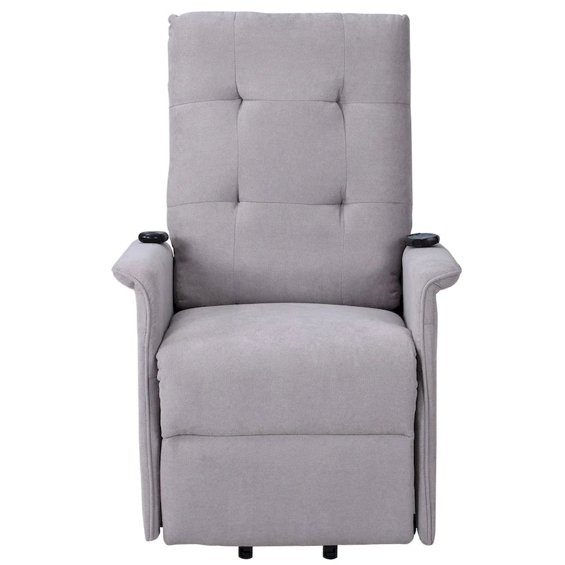 Gray Power Lift Recliner Chair, Single Seat, with Massage Function