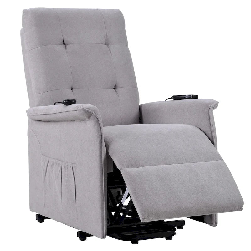 Gray Power Lift Recliner Chair, Single Seat, with Massage Function