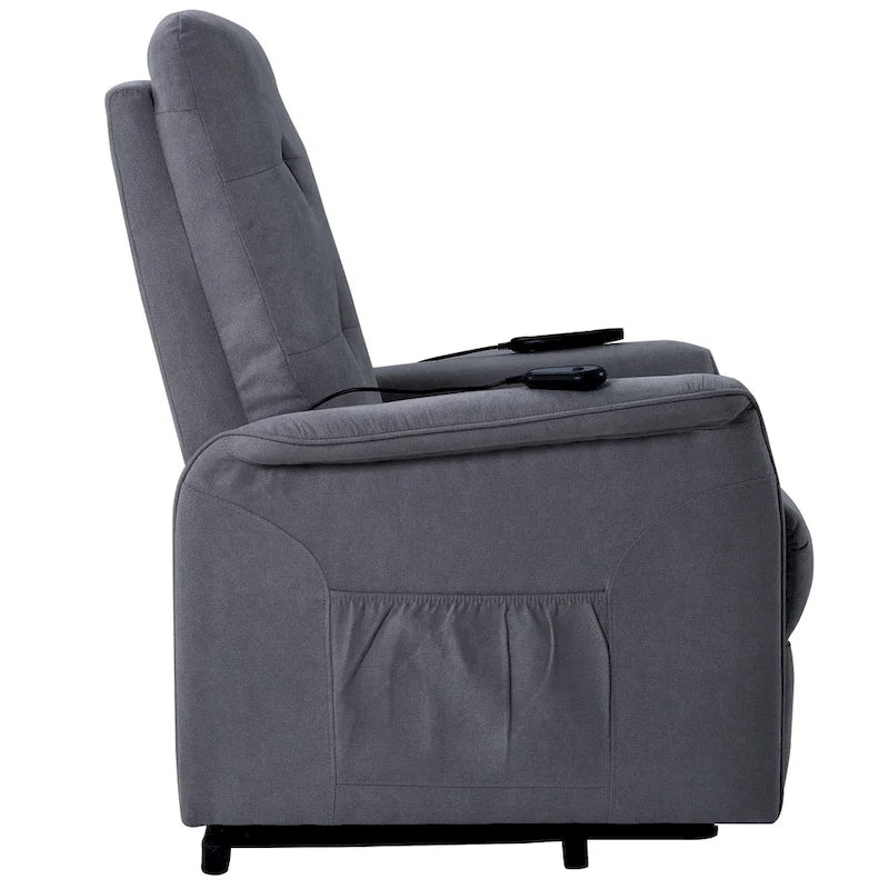 Gray Power Lift Recliner Chair, Single Seat, with Massage Function