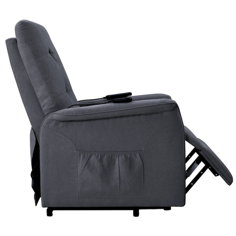 Gray Power Lift Recliner Chair, Single Seat, with Massage Function