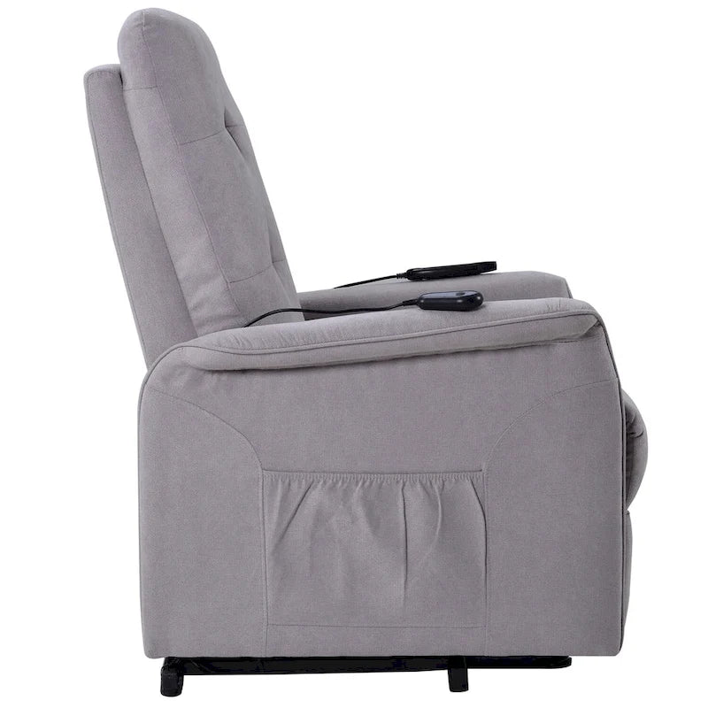 Gray Power Lift Recliner Chair, Single Seat, with Massage Function