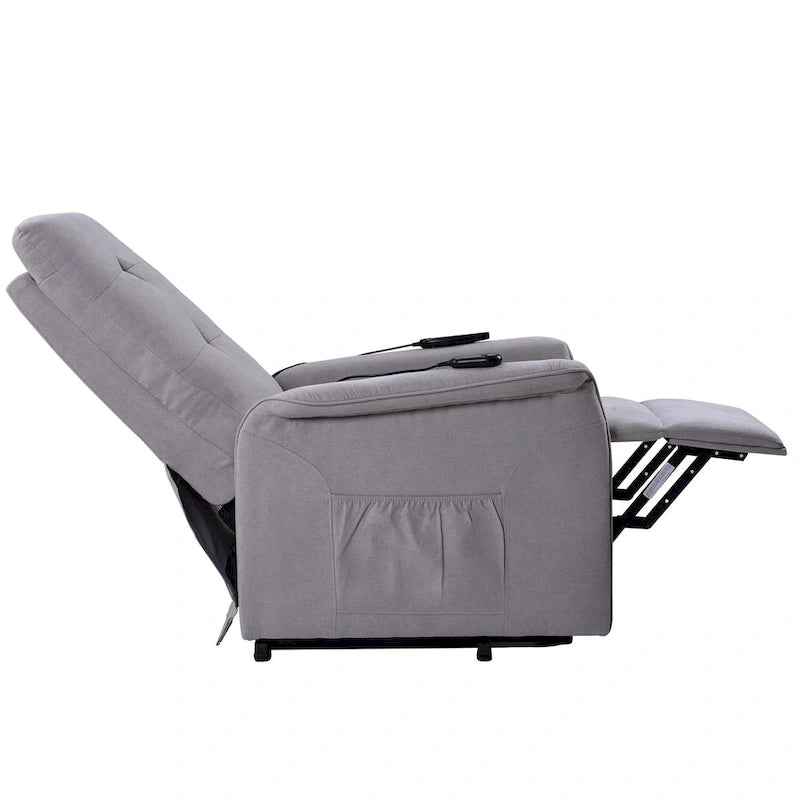 Gray Power Lift Recliner Chair, Single Seat, with Massage Function