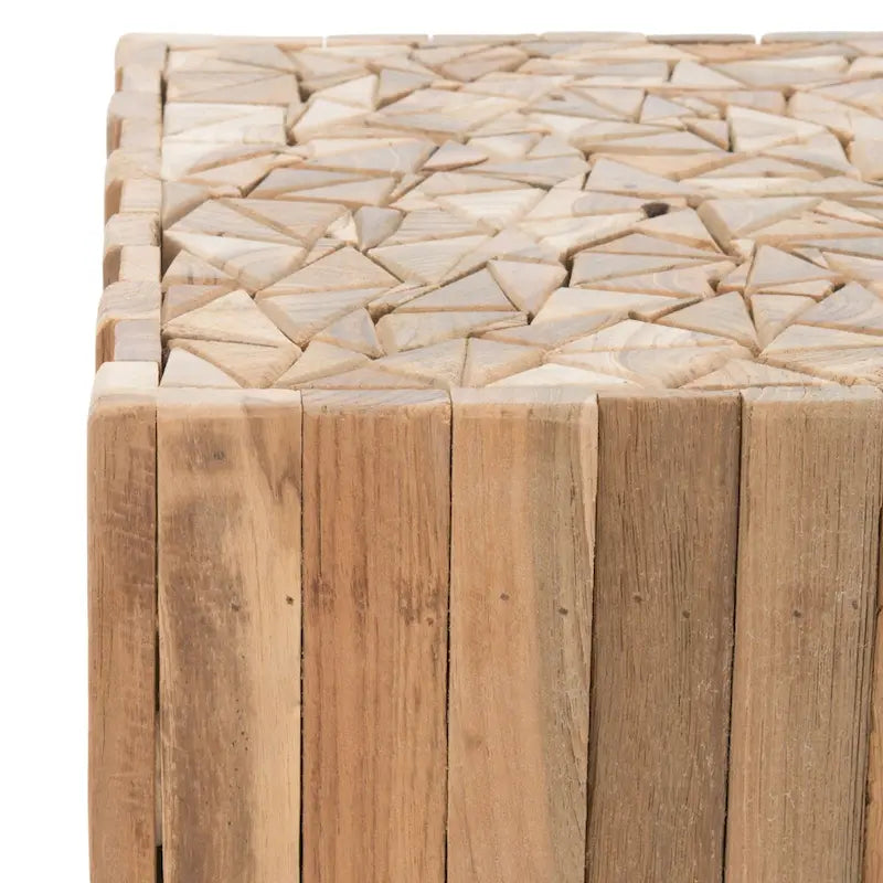 Medium Oak Square End Table – 1 Person