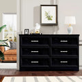 Black/White 6-Drawer Dresser, Modern Style, For 1
