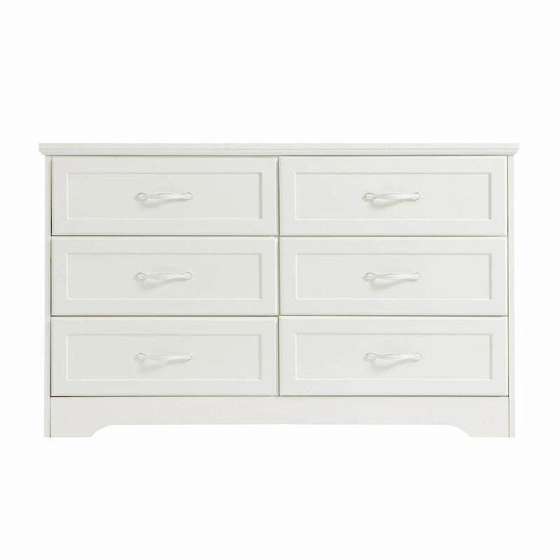 Black/White 6-Drawer Dresser, Modern Style, For 1
