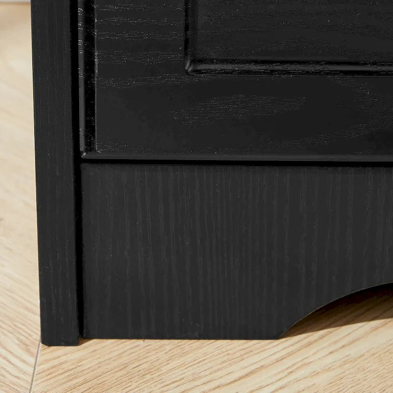 Black/White 6-Drawer Dresser, Modern Style, For 1