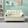 Beige / Pink / Orange / Grey Corduroy Sofa Bed, Adjustable Back, 2-Seater