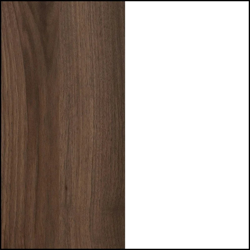 Faux White Marble & White | 2-Door Pantry Cabinet with Hutch & Drawer