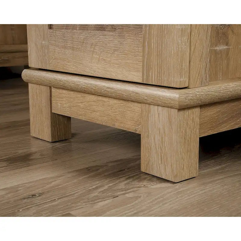 Oak Writing Desk with 3 Drawers, File Storage & Cabinet, Single