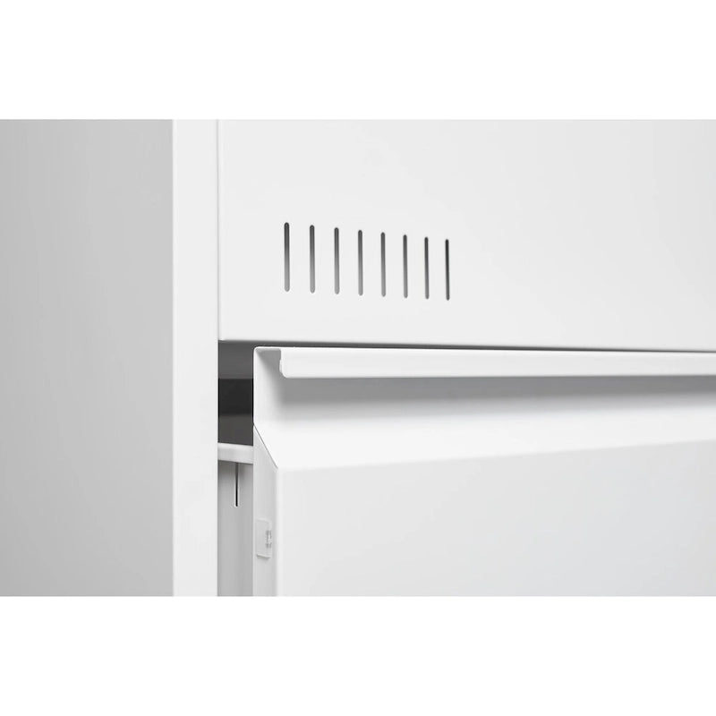 Black / White 3-Drawer Locking Metal Lateral File Cabinet – 1 User