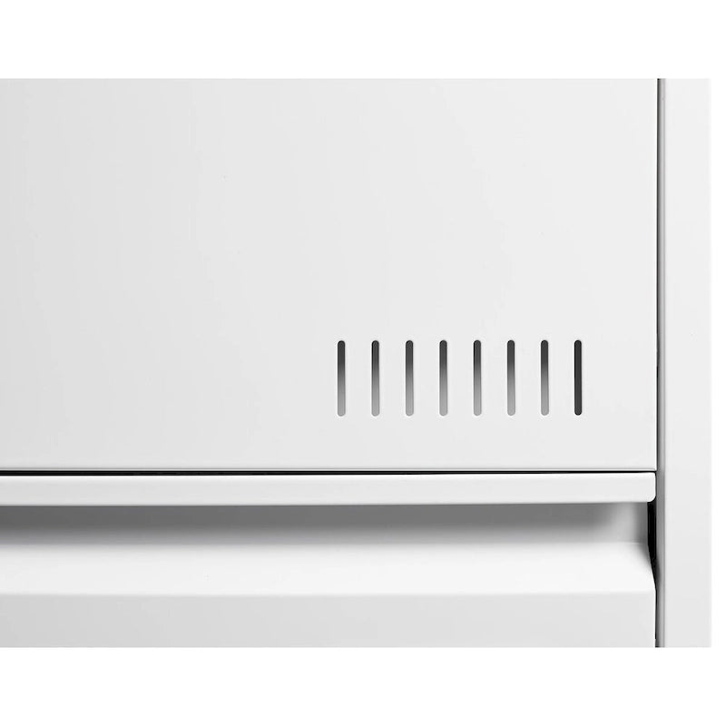 Black / White 3-Drawer Locking Metal Lateral File Cabinet – 1 User
